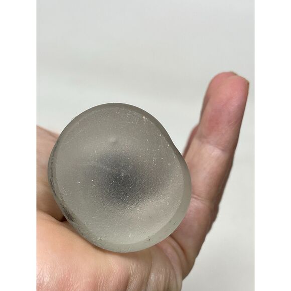 Vintage Art Deco Black & Frosted Glass Small Bud Vase / Bottle ~ Thomas Kelly - Picture 6 of 6